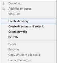 Hiiren napin oikea valikko kansiota luodessa